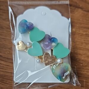 New Colorful Heart Hair Clip Set Alligator Clip Barrette Wedding